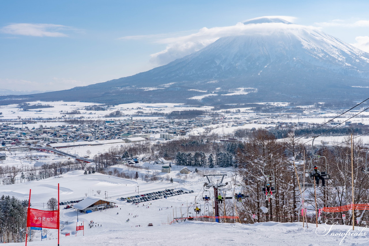 倶知安町旭ケ丘スキー場　羊蹄山を見上げながら滑走、地元のスキーヤー＆スノーボーダーたちに長く愛される粉雪ゲレンデ！